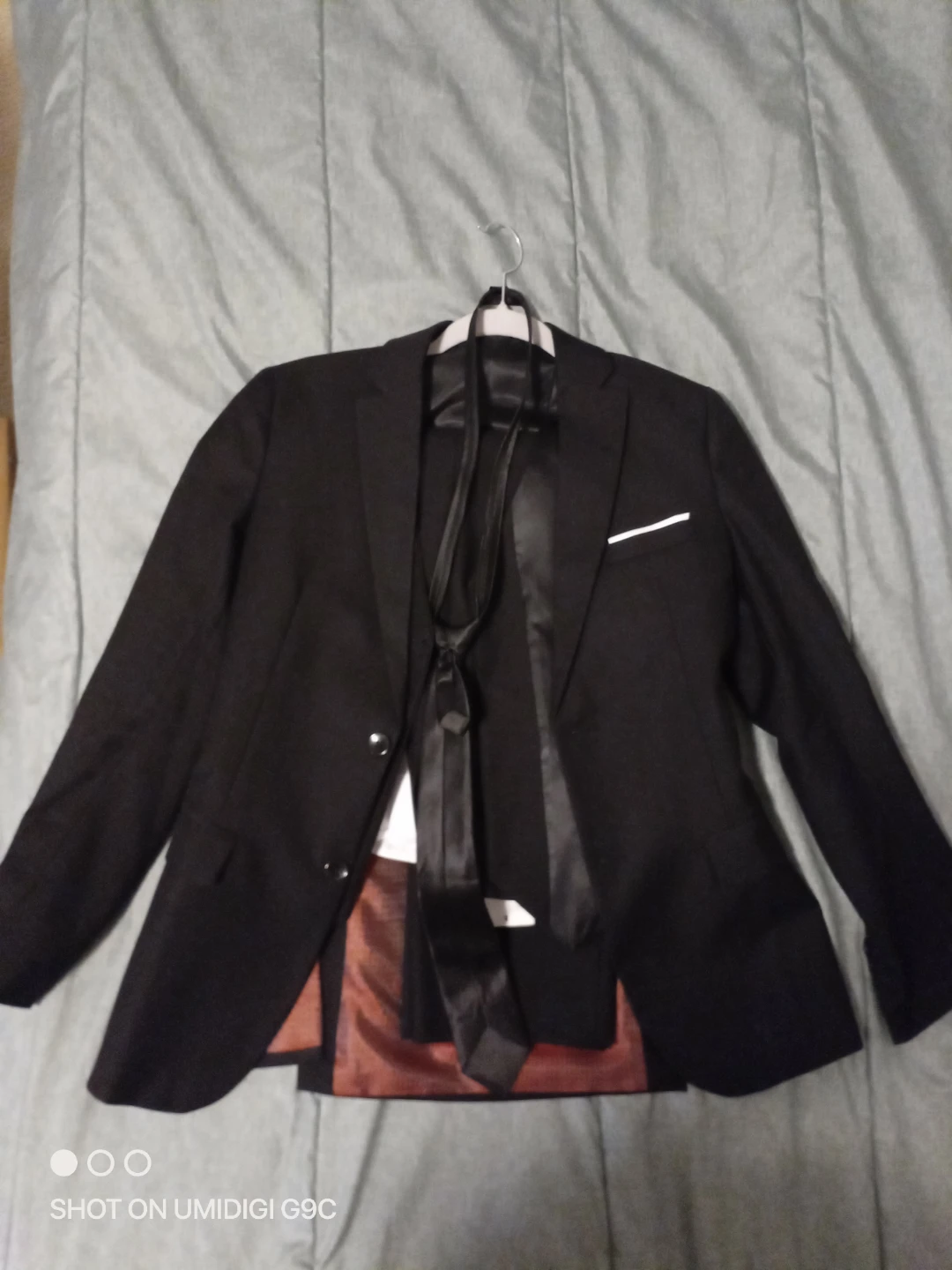 Black Suit with White Shirt and Tie
