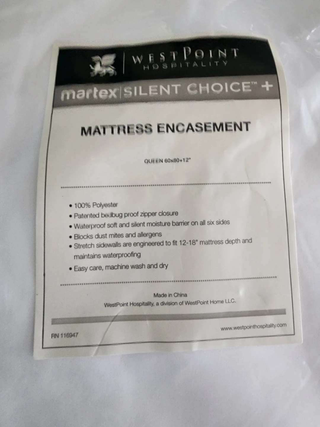Mattress Encasement (cover) Queen