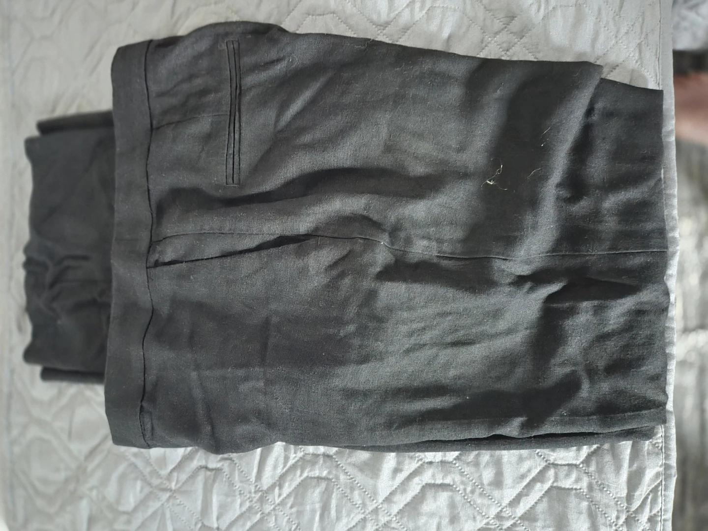 H&M Black Linen Blend Pants Size 8 - photo 3