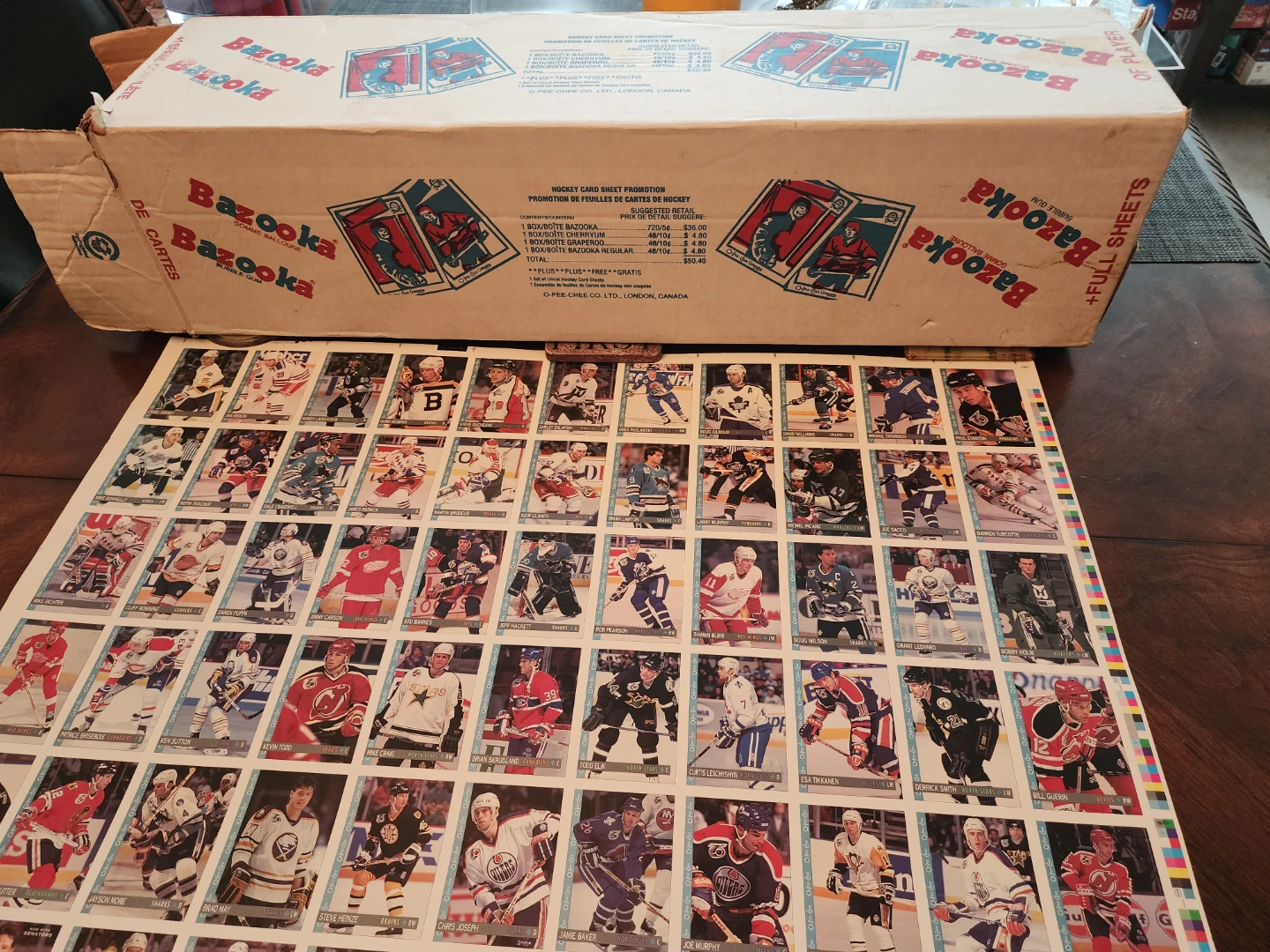 Bazooka Hockey Card Full Sheets - photo 3