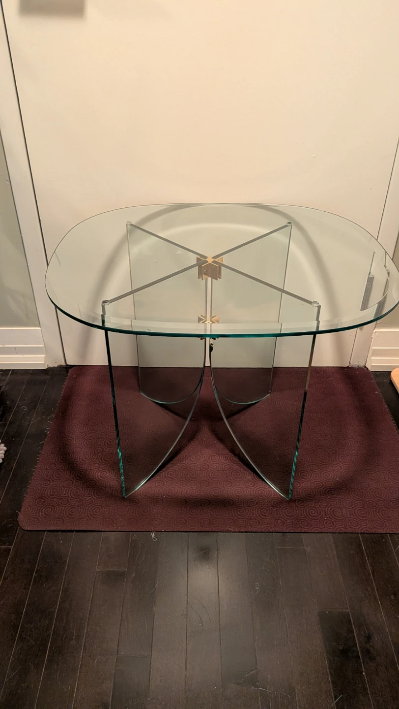 Glass Oval Coffee Table