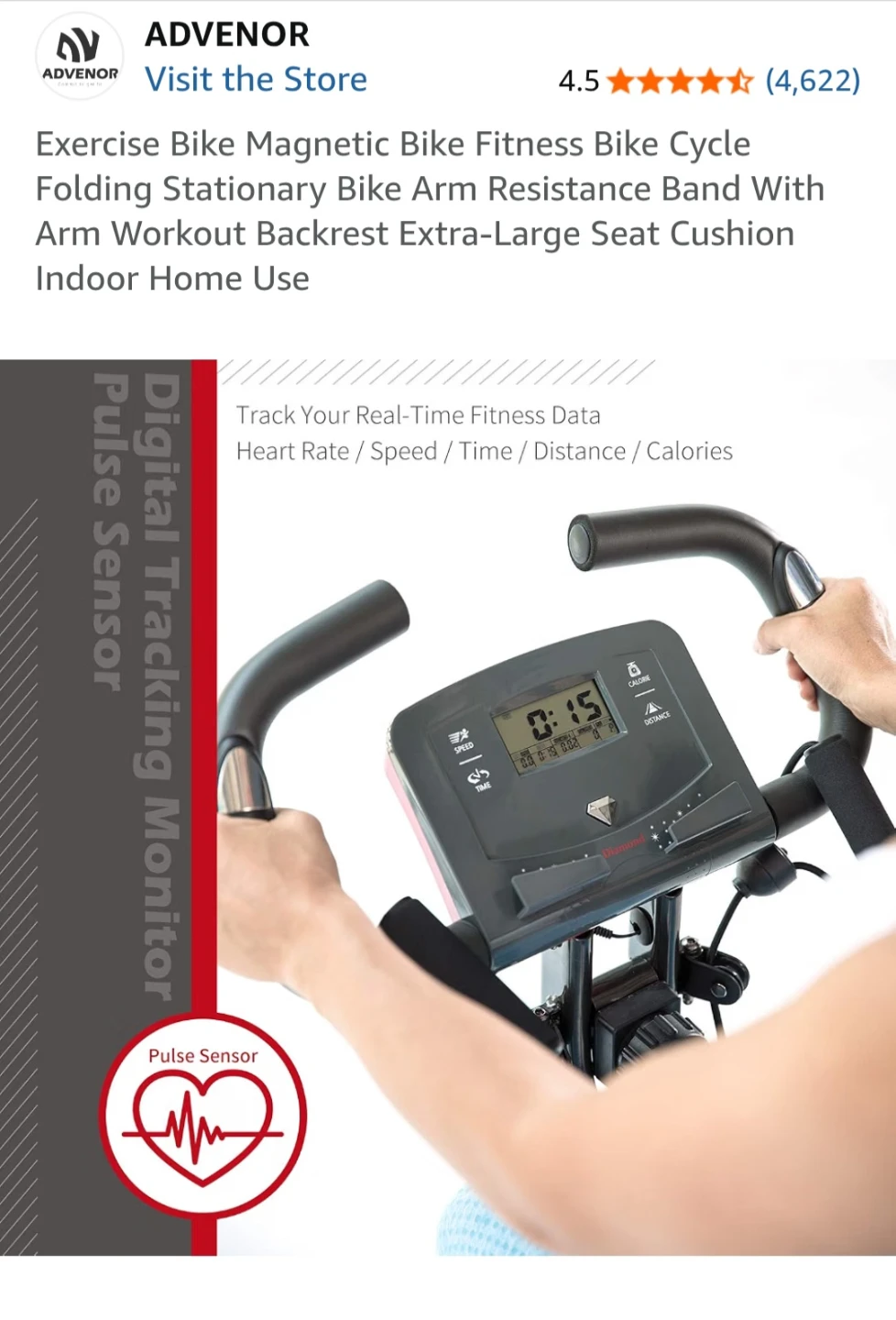BRAND NEW FOLDABLE EXERCISE BIKE - photo 2