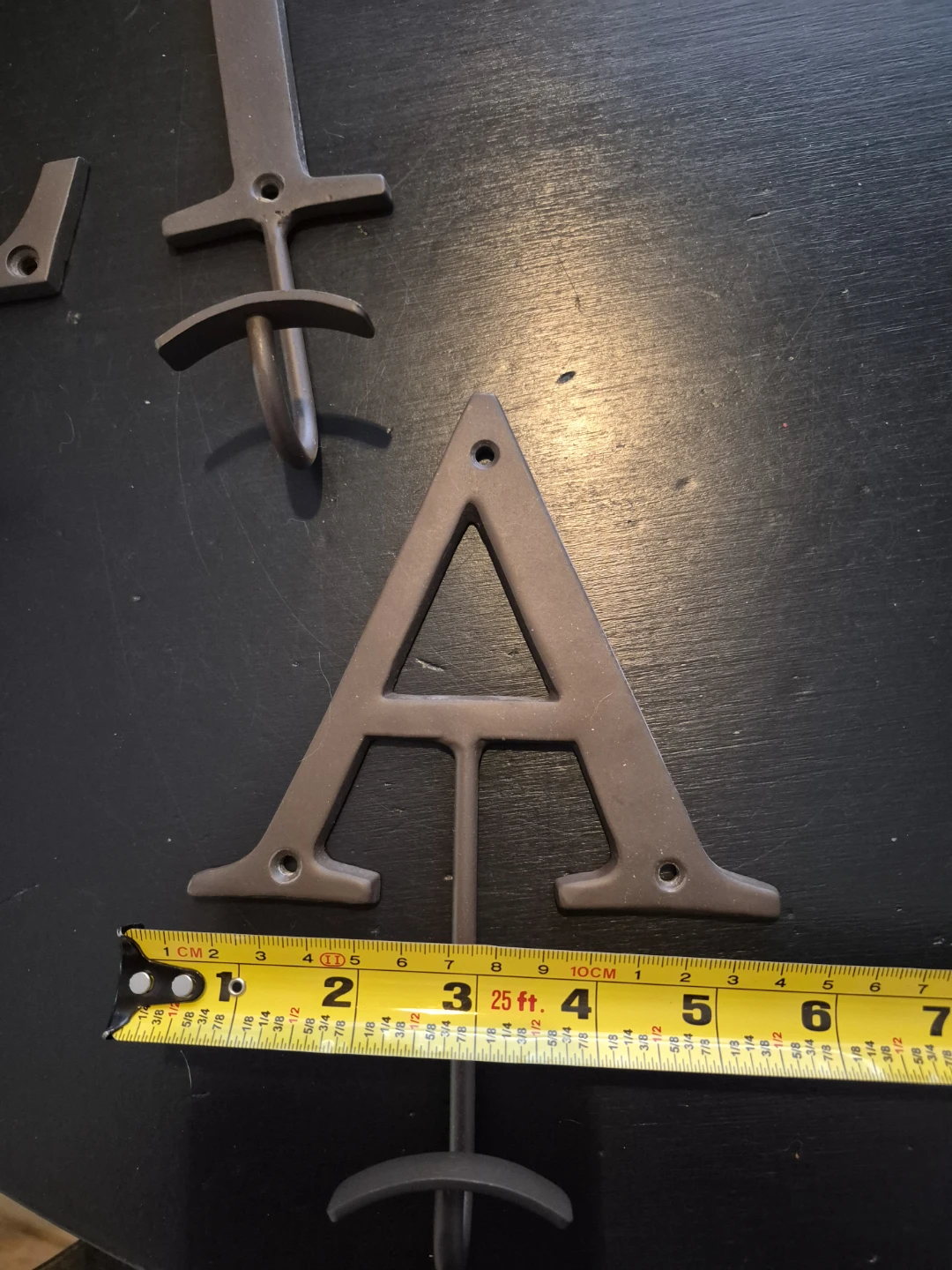 Set of 4 Metal Letter Hooks - A, I, L, M - photo 3
