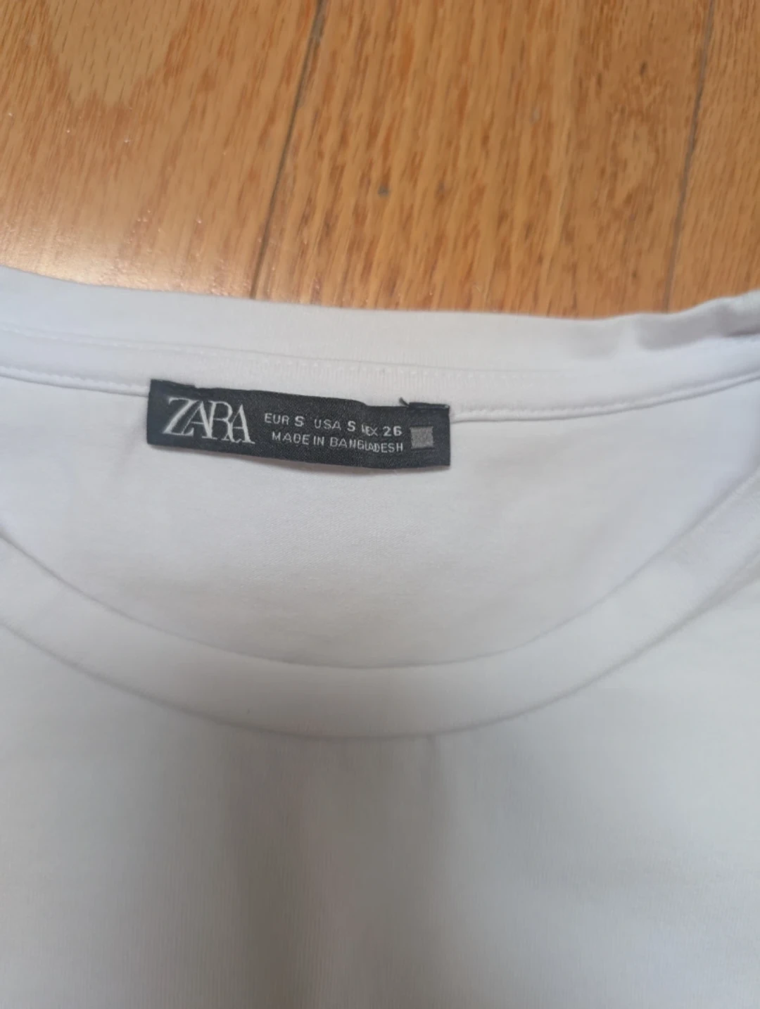 Zara White Cropped T-Shirt - Size S - photo 2