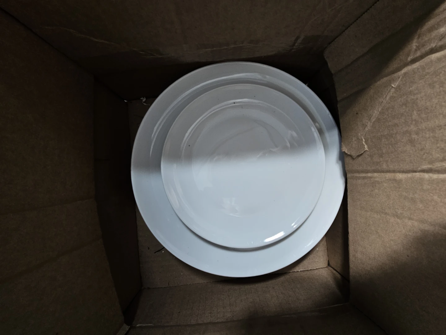 Set of Over and Back White Porcelain Plates - photo 4