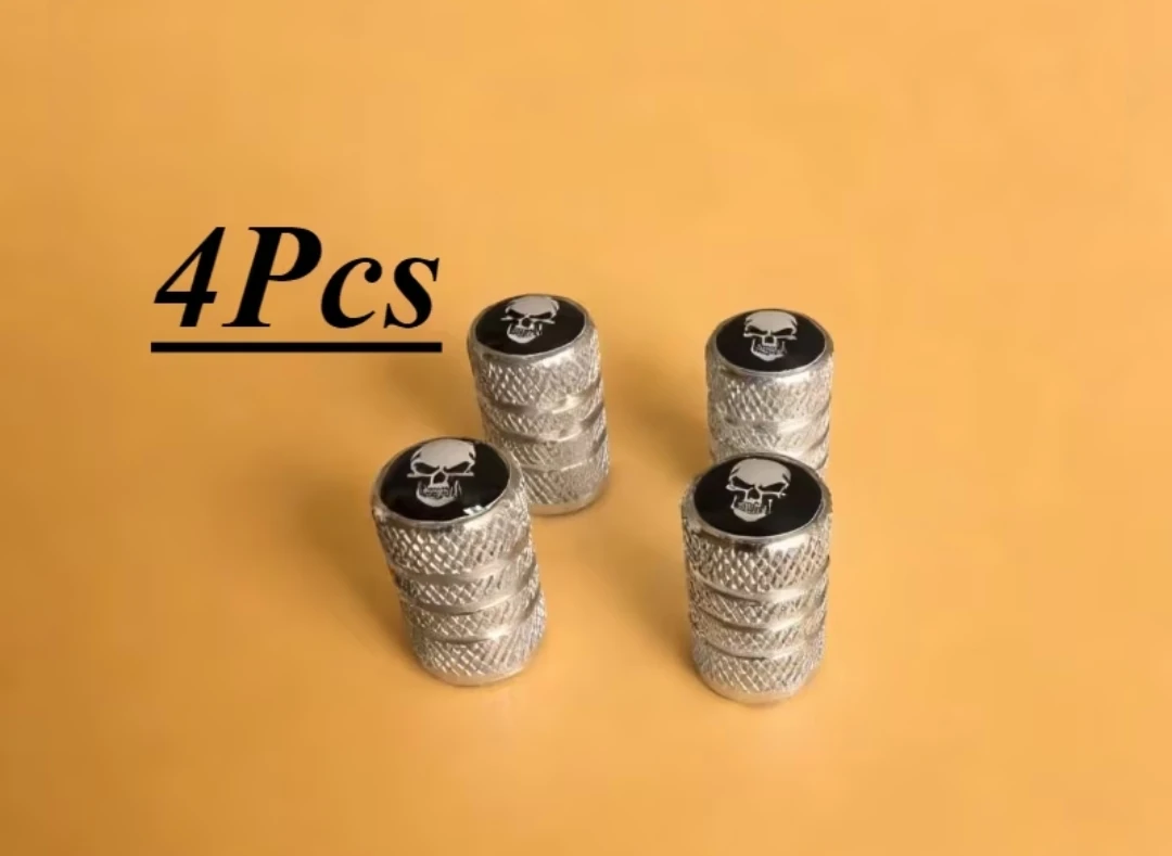 SKULL TIRE VALVE CAPS NEW