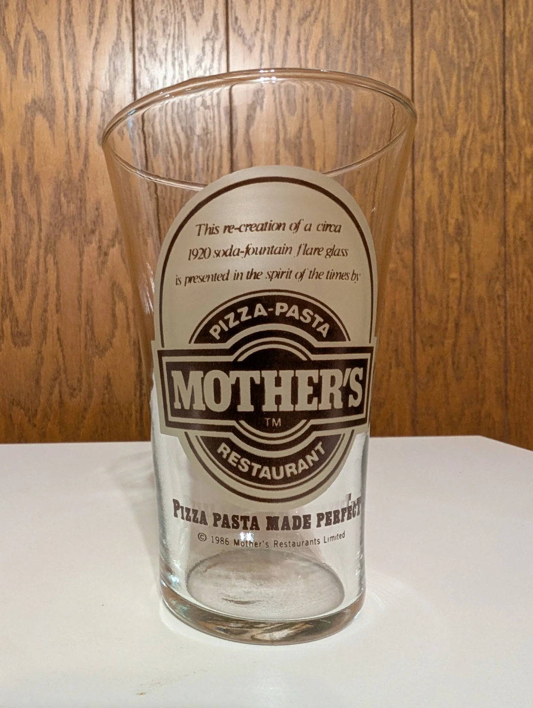Vintage 1986 Mother's Restaurant Soda Fountain Flare Glass - photo 2