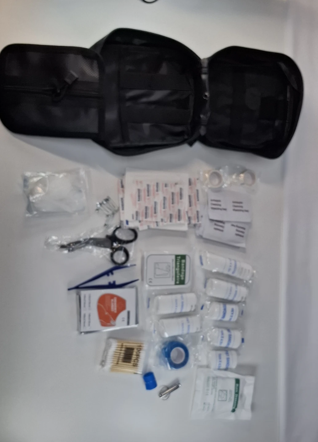 Black First Aid Kit Bag with Assorted Supplies - photo 2