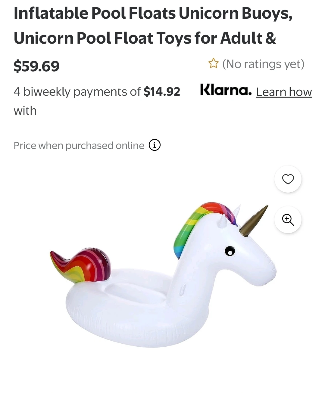 Unicorn Inflatable Water Floating (new) - photo 5