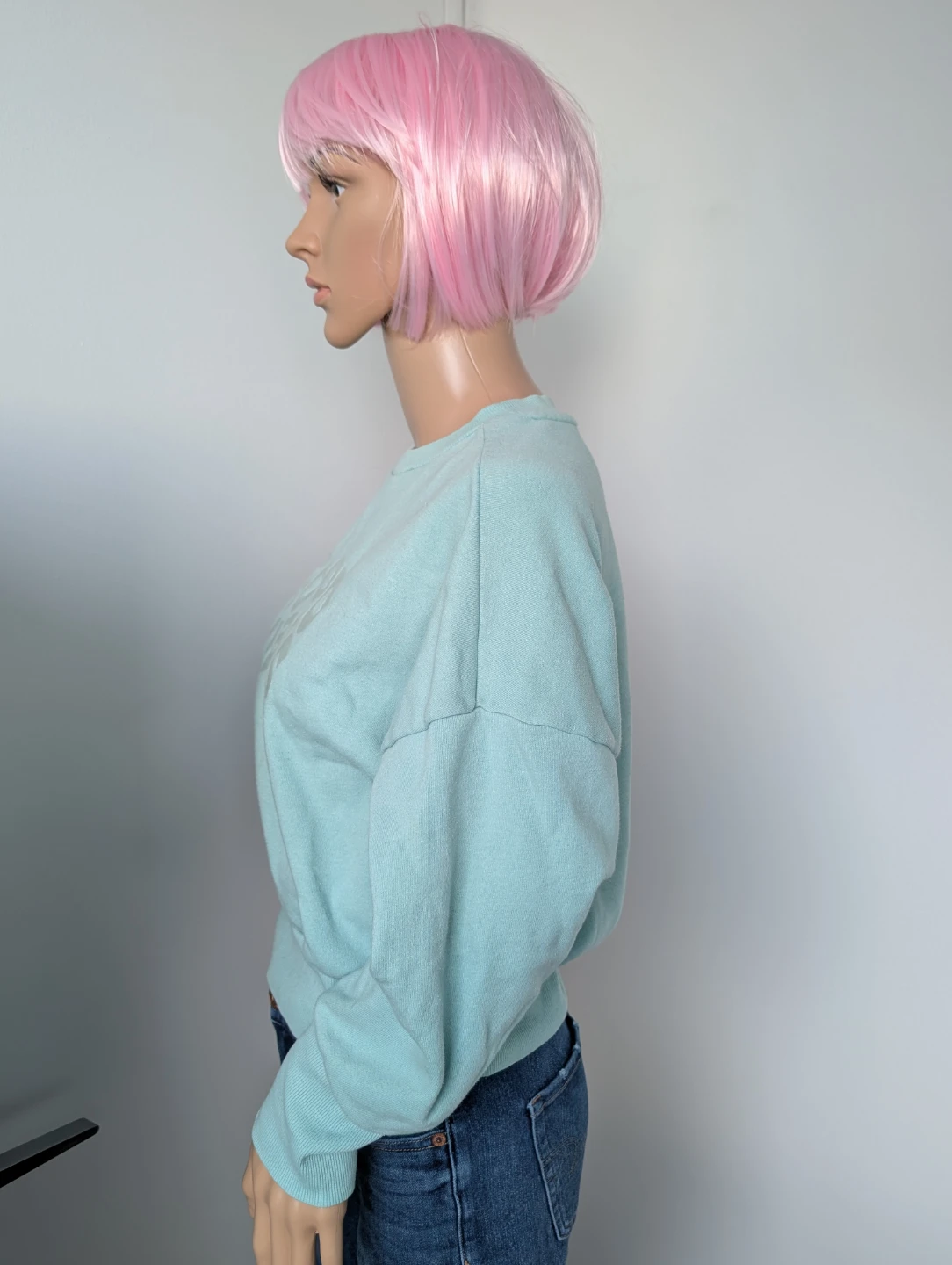 Old Navy "Good Vibes" Cropped Crewneck Sweatshirt Size S - photo 2