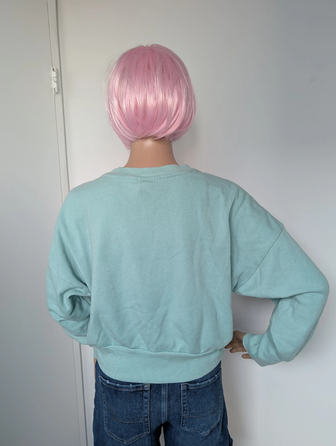 Old Navy "Good Vibes" Cropped Crewneck Sweatshirt Size S - photo 3