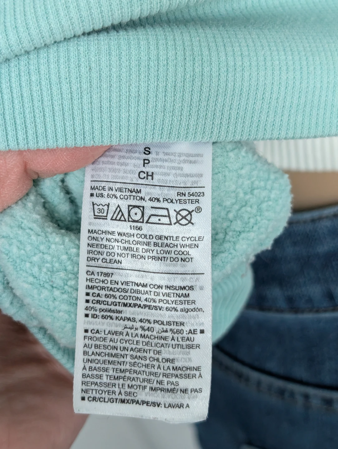 Old Navy "Good Vibes" Cropped Crewneck Sweatshirt Size S - photo 5