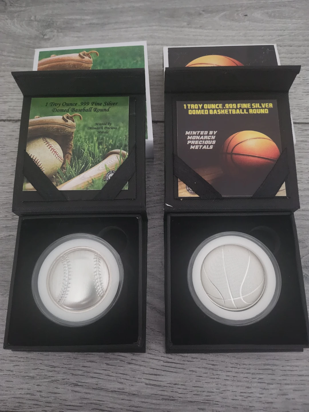 1 Troy Ounce 999 Fine Silver Domed Basketball Round