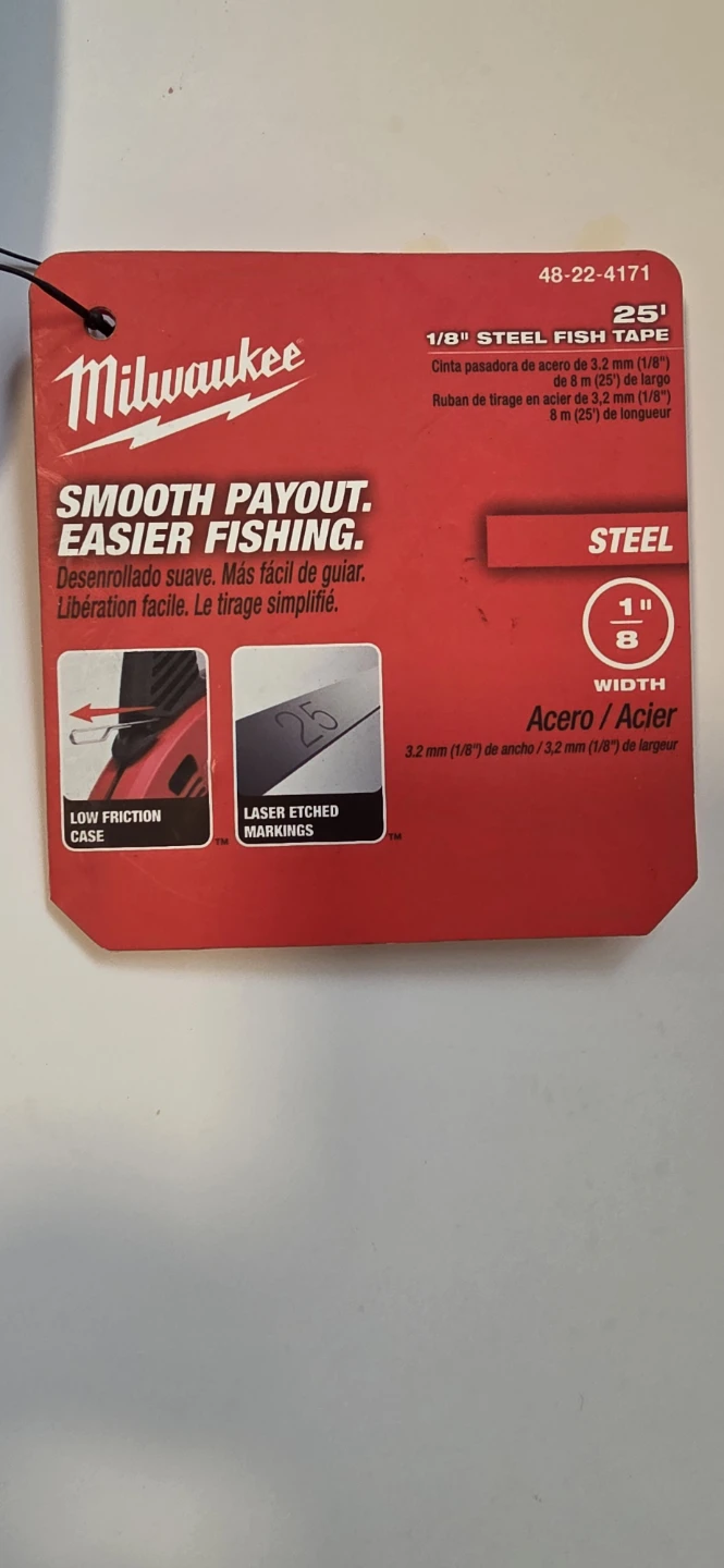 Milwaukee 25' x 1/8" Steel Fish Tape - photo 3