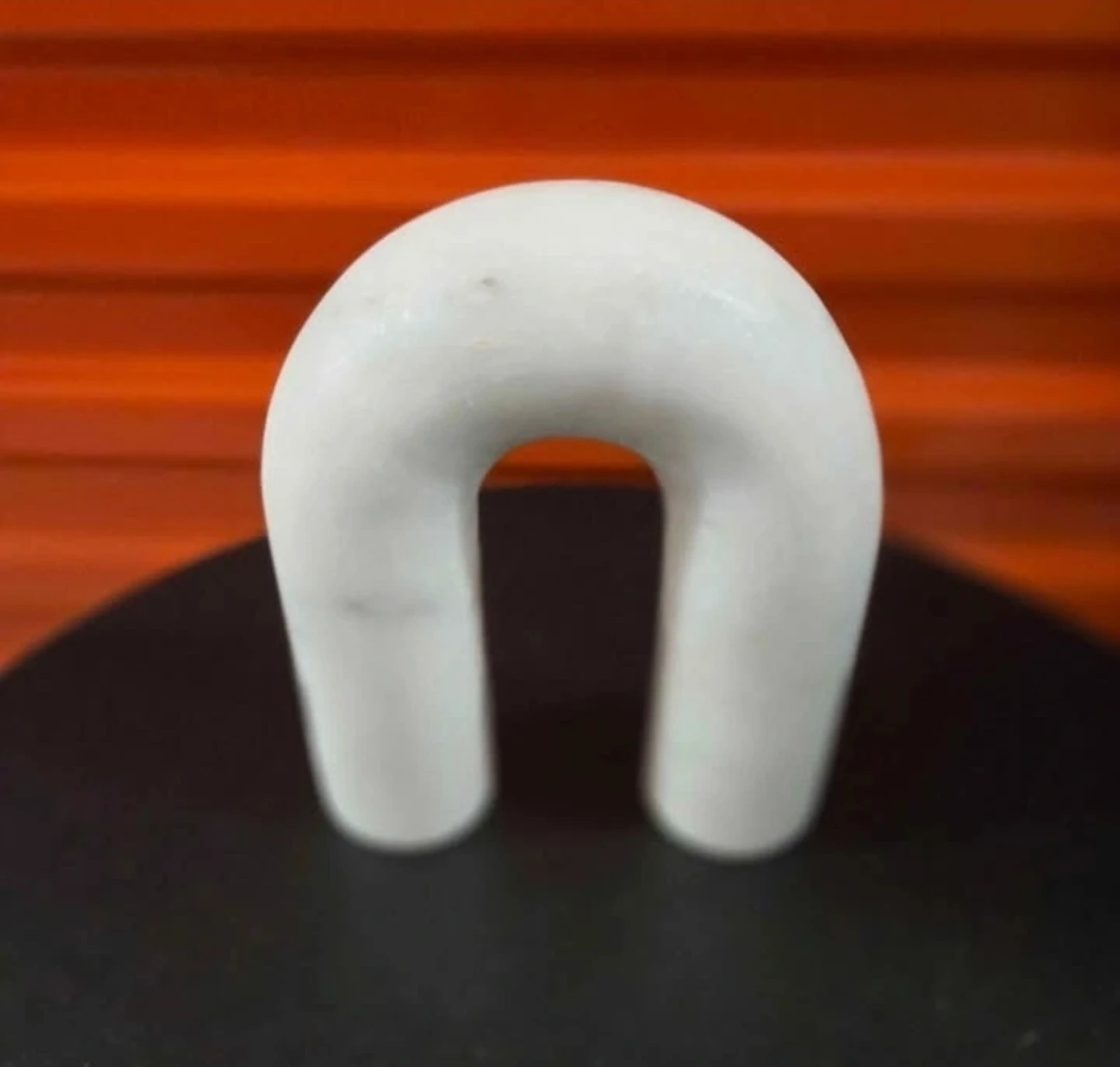 Studio McGee Target White Solid Marble Decorative Arch Object - photo 2