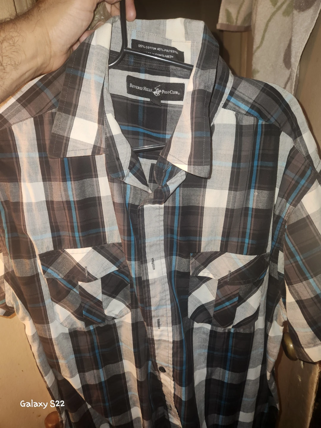 Beverly Hills Polo Club Plaid Button-Up Shirt