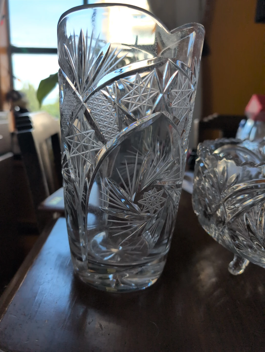 Crystal Glass Vase and Serving Bowl Set - photo 2