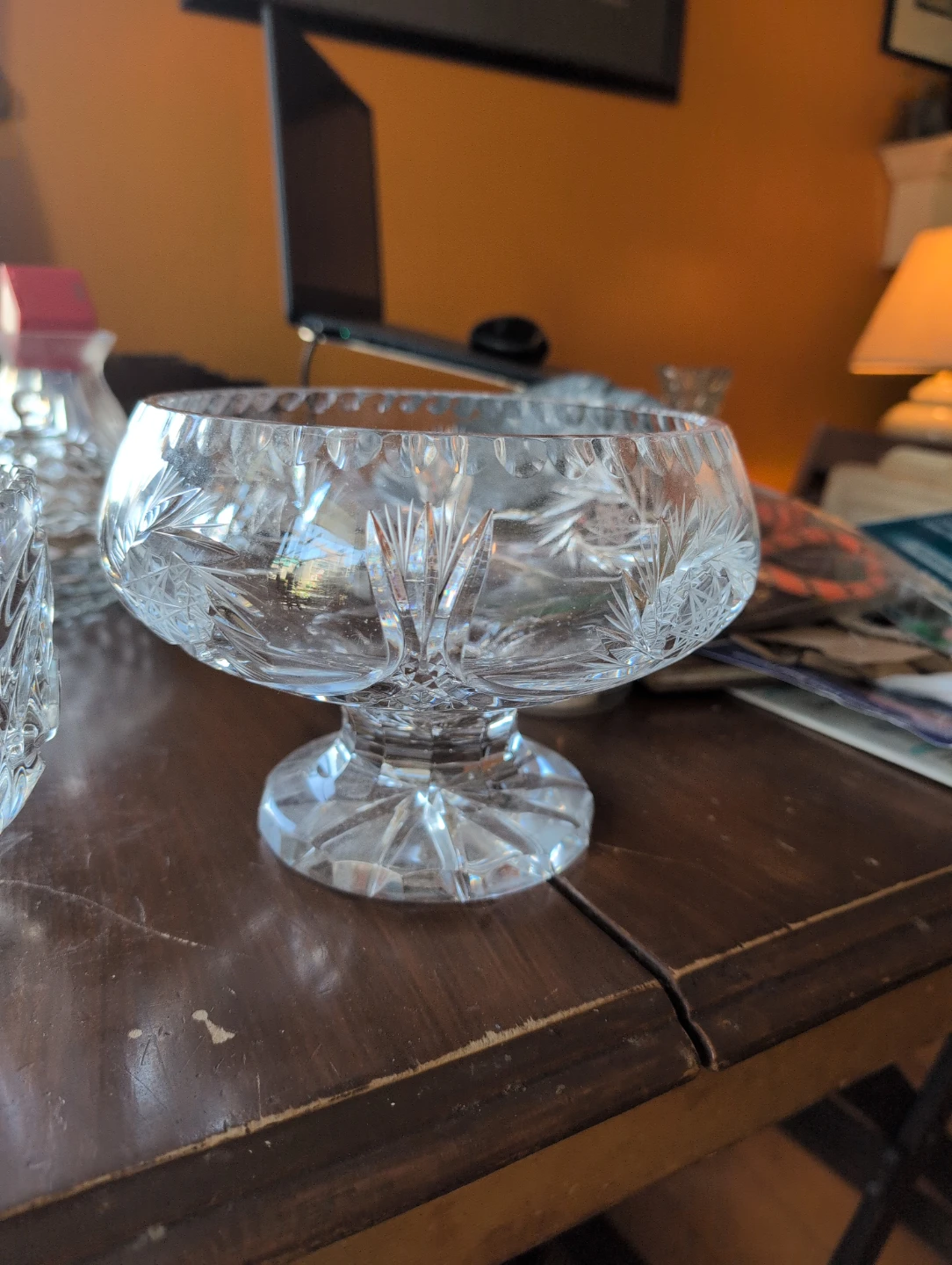 Crystal Glass Vase and Serving Bowl Set - photo 3