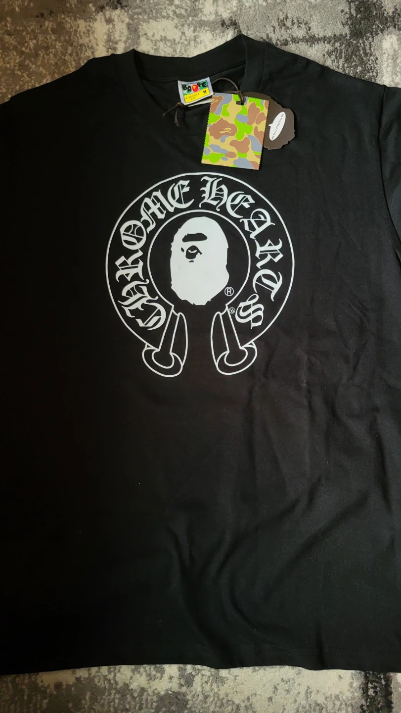 A Bathing Ape x Chrome Hearts Baby Milo T-Shirt - Black, Size M - photo 3