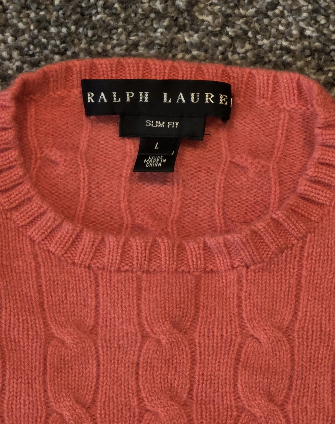 Ralph Lauren Slim Fit Cable Knit Sweater 100% CASHMERE! - photo 2