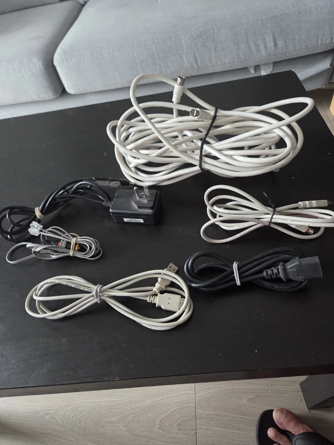 Assorted Electronic Cables and Adapters