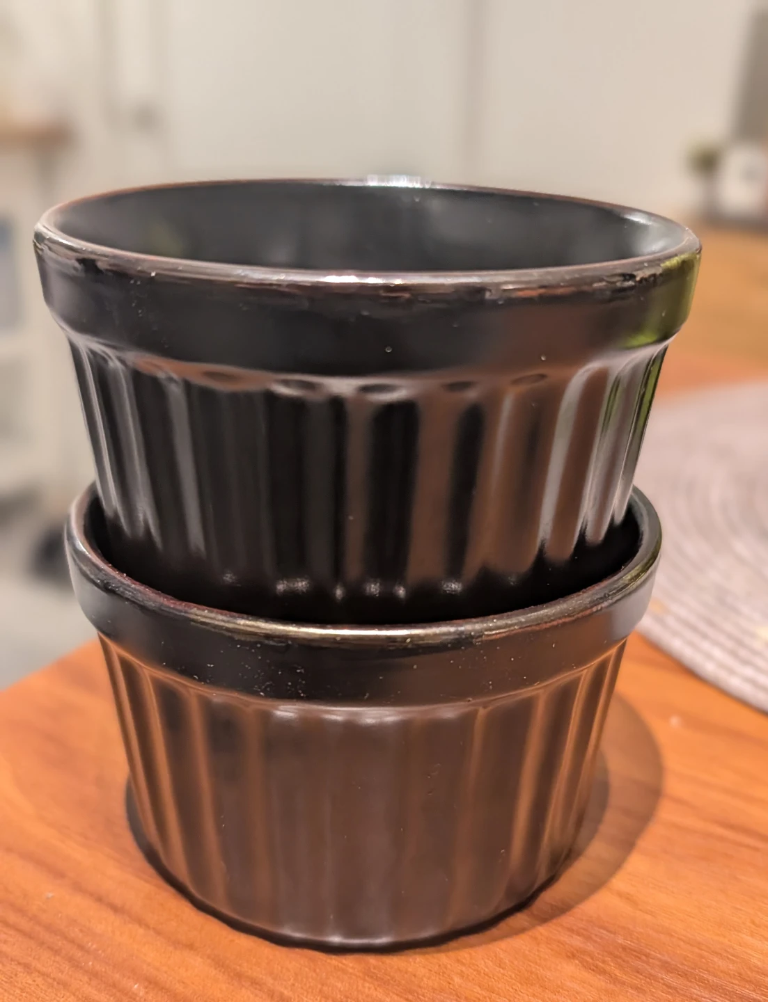 Thyme & table 2 pack Ramekins - Black Gold Ceramic