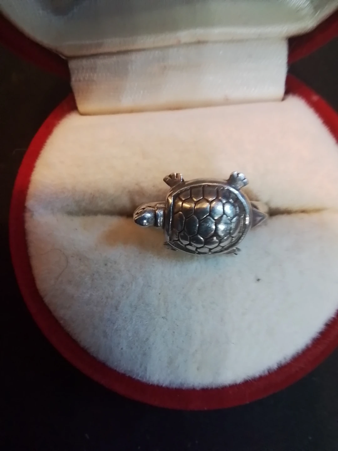 925 Sterling Silver Articulated Moving Turtle Ring