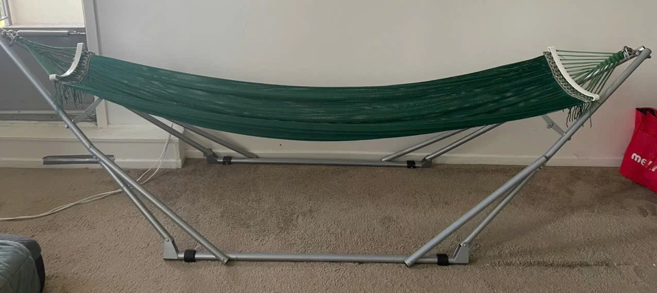Green Hammock with Stand