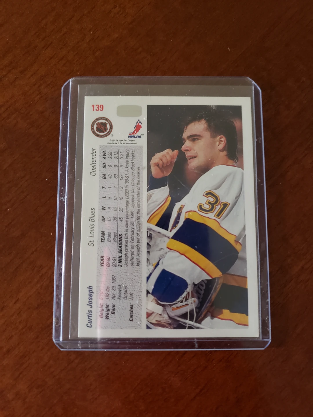 Curtis Joseph Saint Louise Blue Autographed Card - photo 2