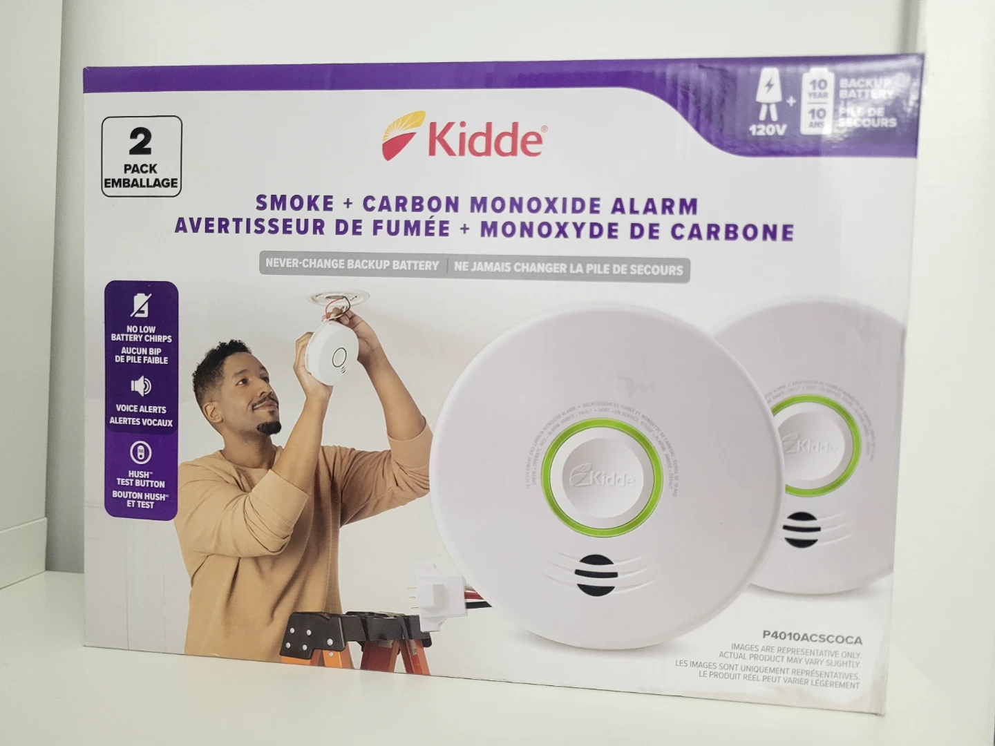 Kidde Smoke + Carbon Monoxide Alarm 2-Pack
