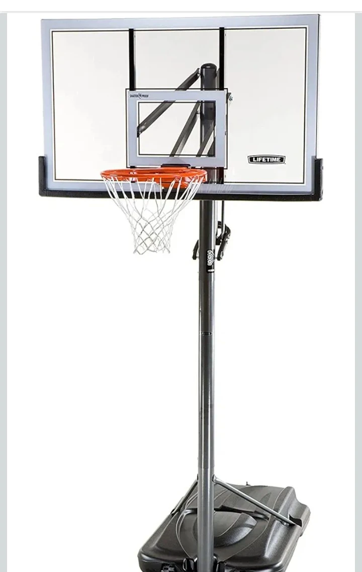 Portable Basketball Hoop with Pump Lift and 54" Inch