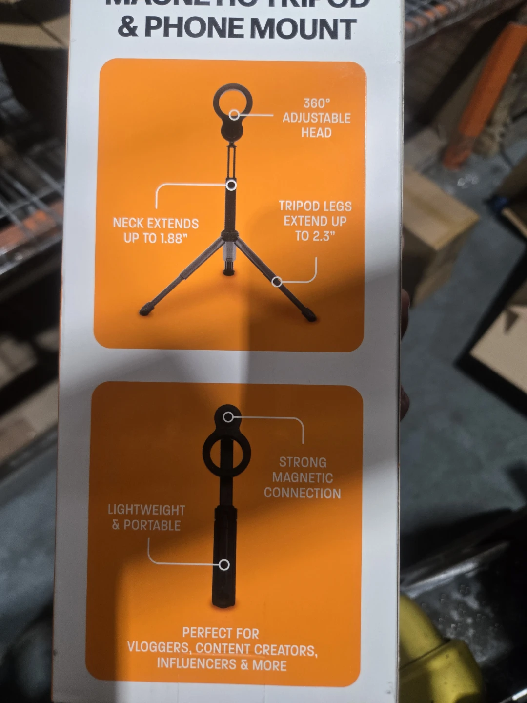Chargeworx Magnetic Tripod & Phone Mount