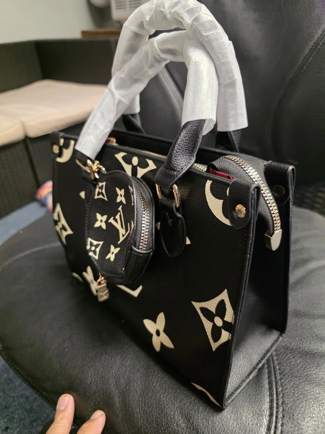 Designer Tote Bag with Coin Pouch