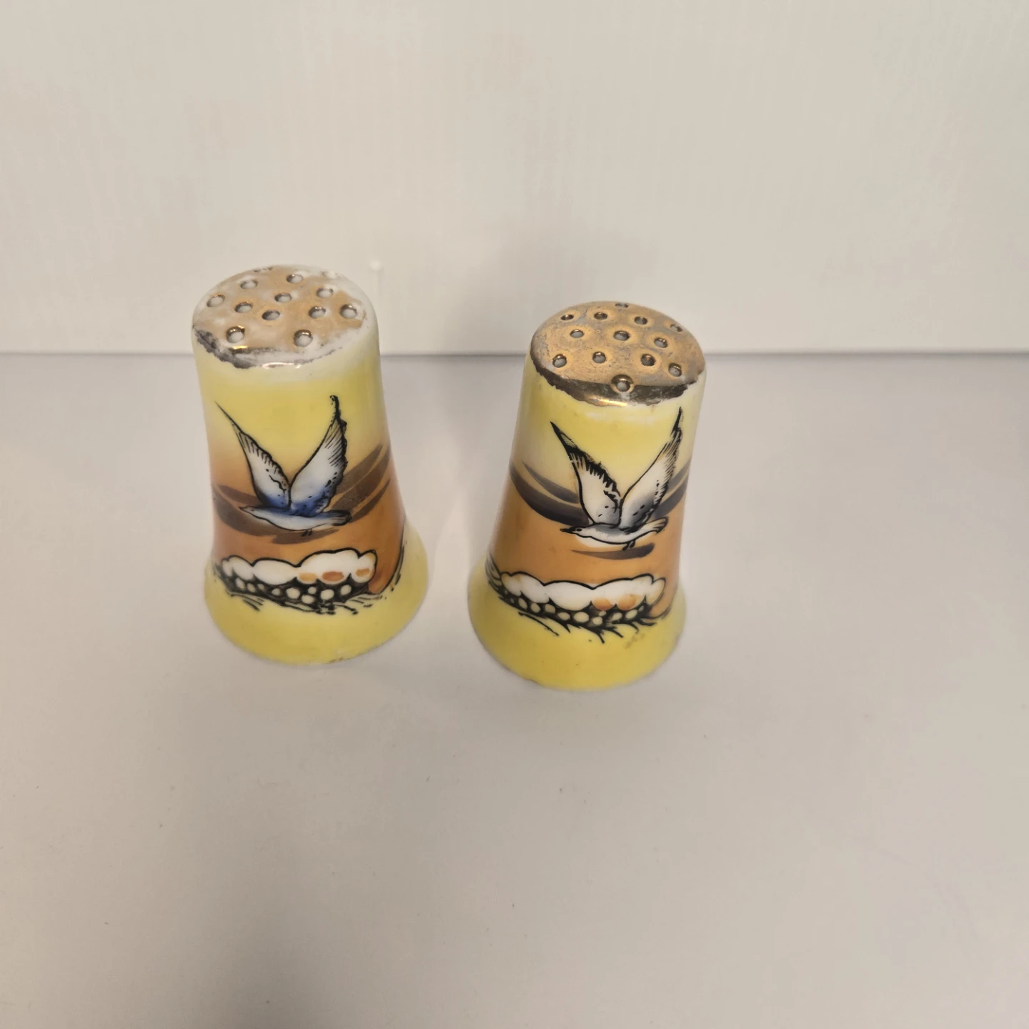 Vintage Ceramic Salt and Pepper Shakers - Made in Japan