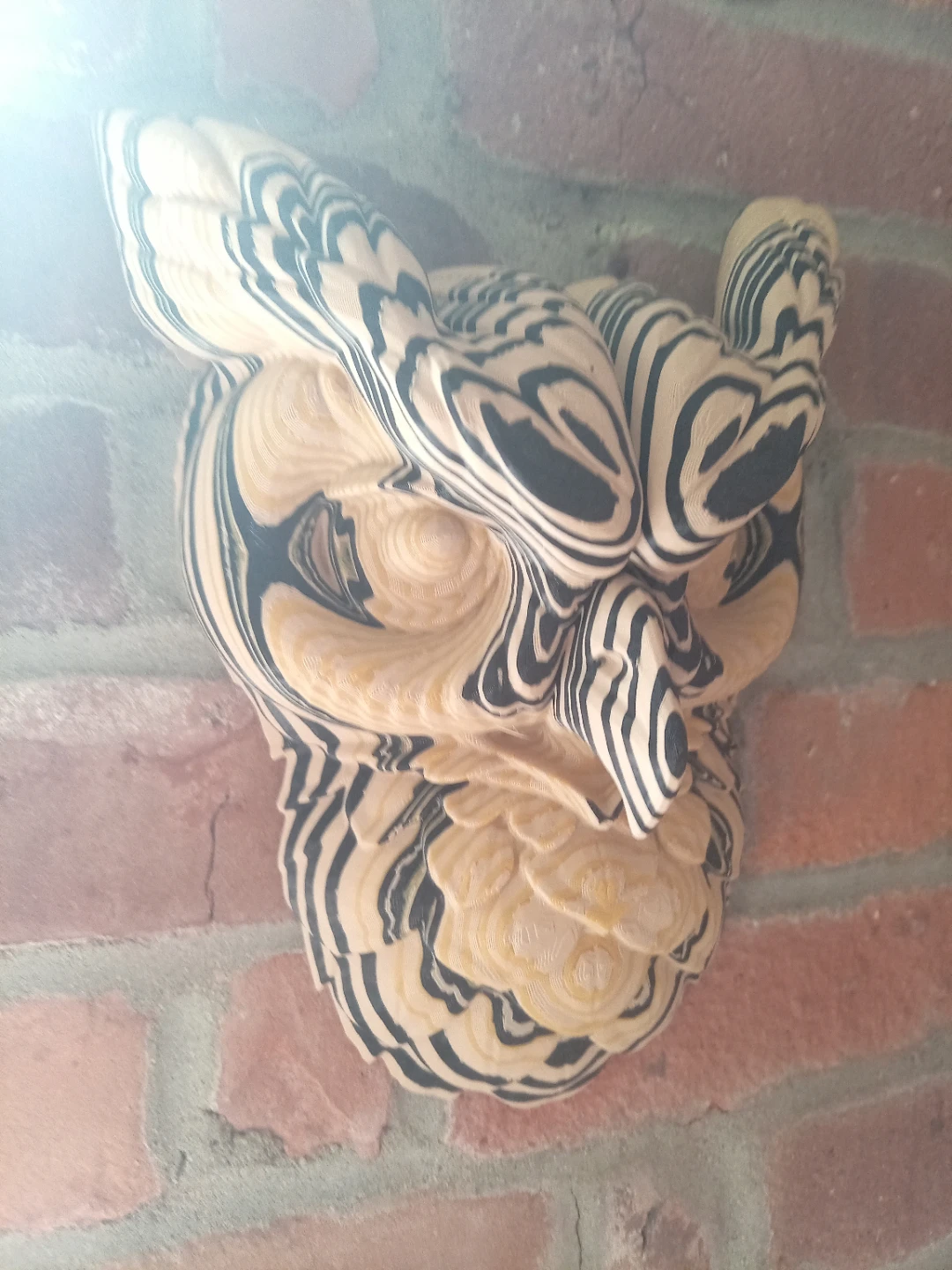 Carved faux Wooden Owl Wall Decor