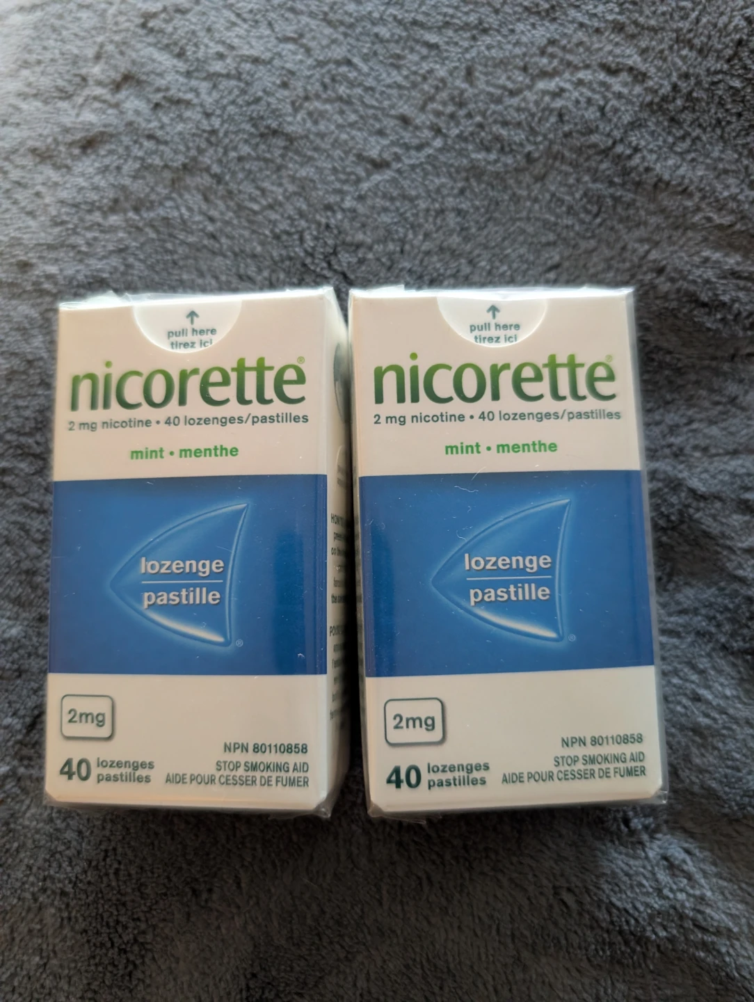 Nicorette 2mg Mint Lozenges (40 count) - 2 Pack