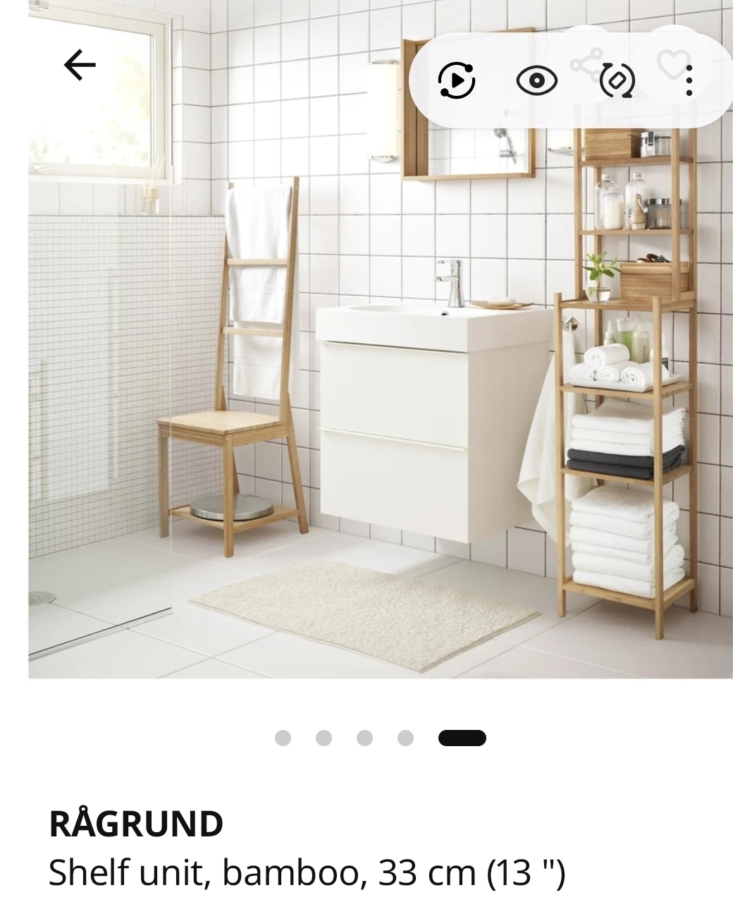 IKEA RÅGRUND Shelf Unit - Bamboo - photo 3