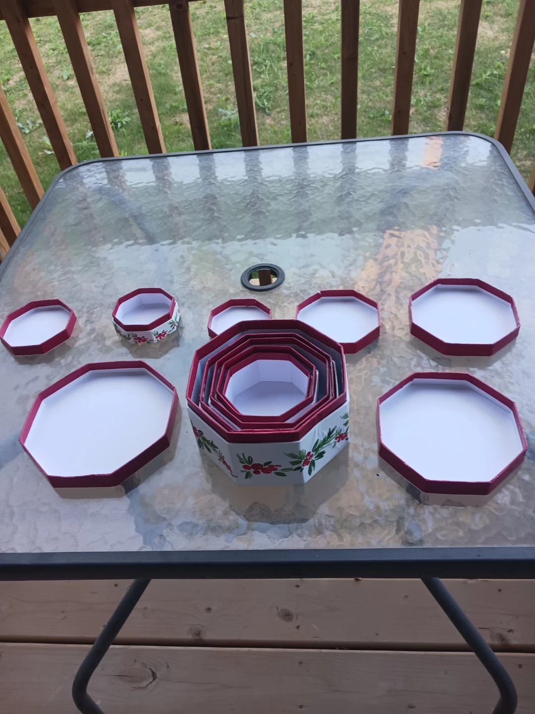 Set of 6 Octagonal Christmas Tins - photo 5