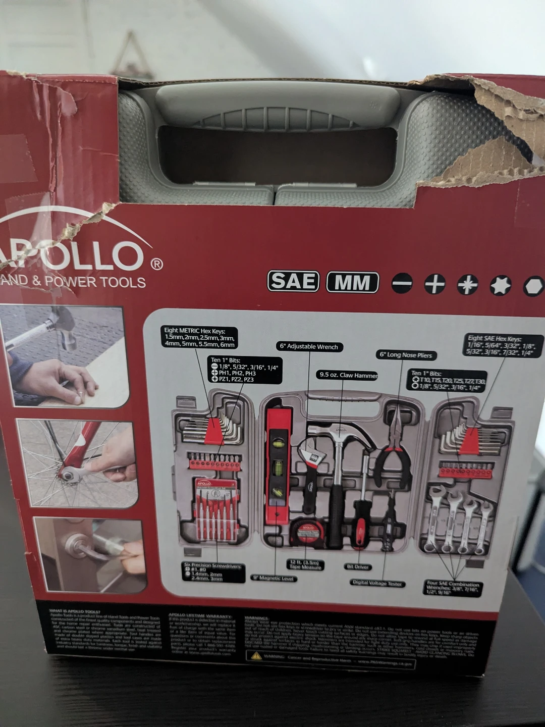 Apollo Hand & Power Tools Household Tool Kit