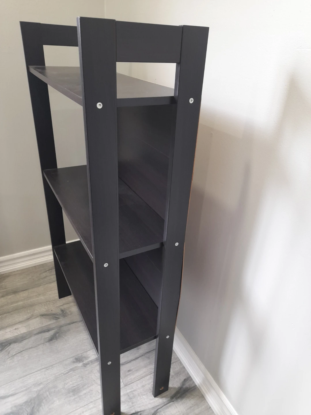 Dark Brown 4-Shelf Ladder Bookshelf - photo 2