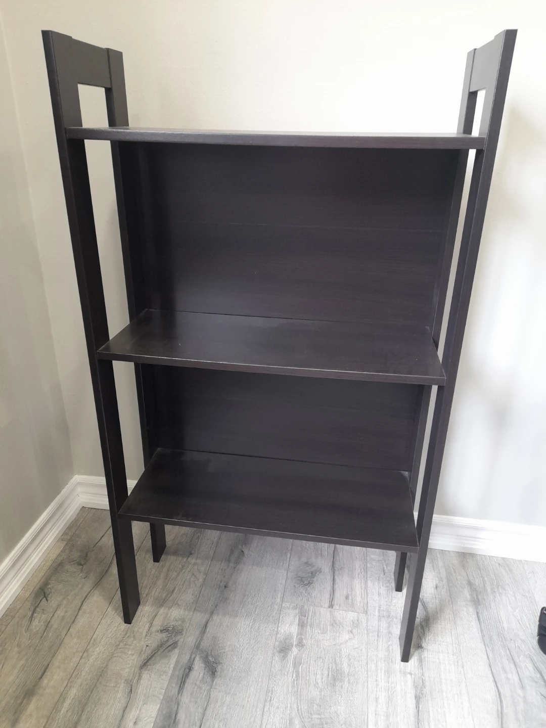 Dark Brown 4-Shelf Ladder Bookshelf - photo 3