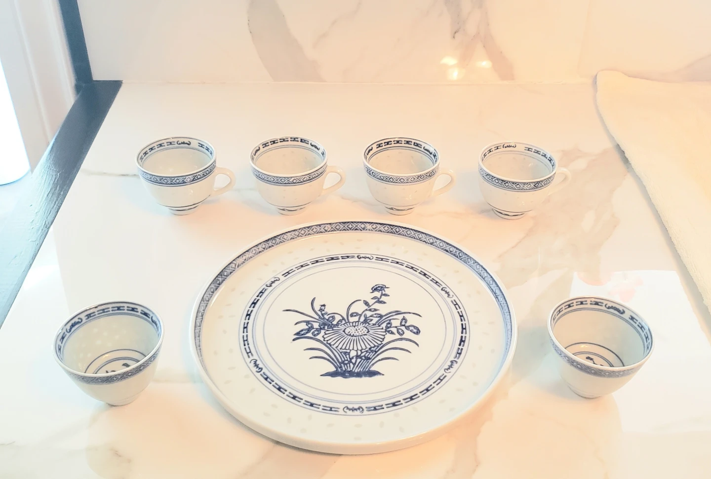 New Rice Grain Pattern Porcelain Set $15 for All