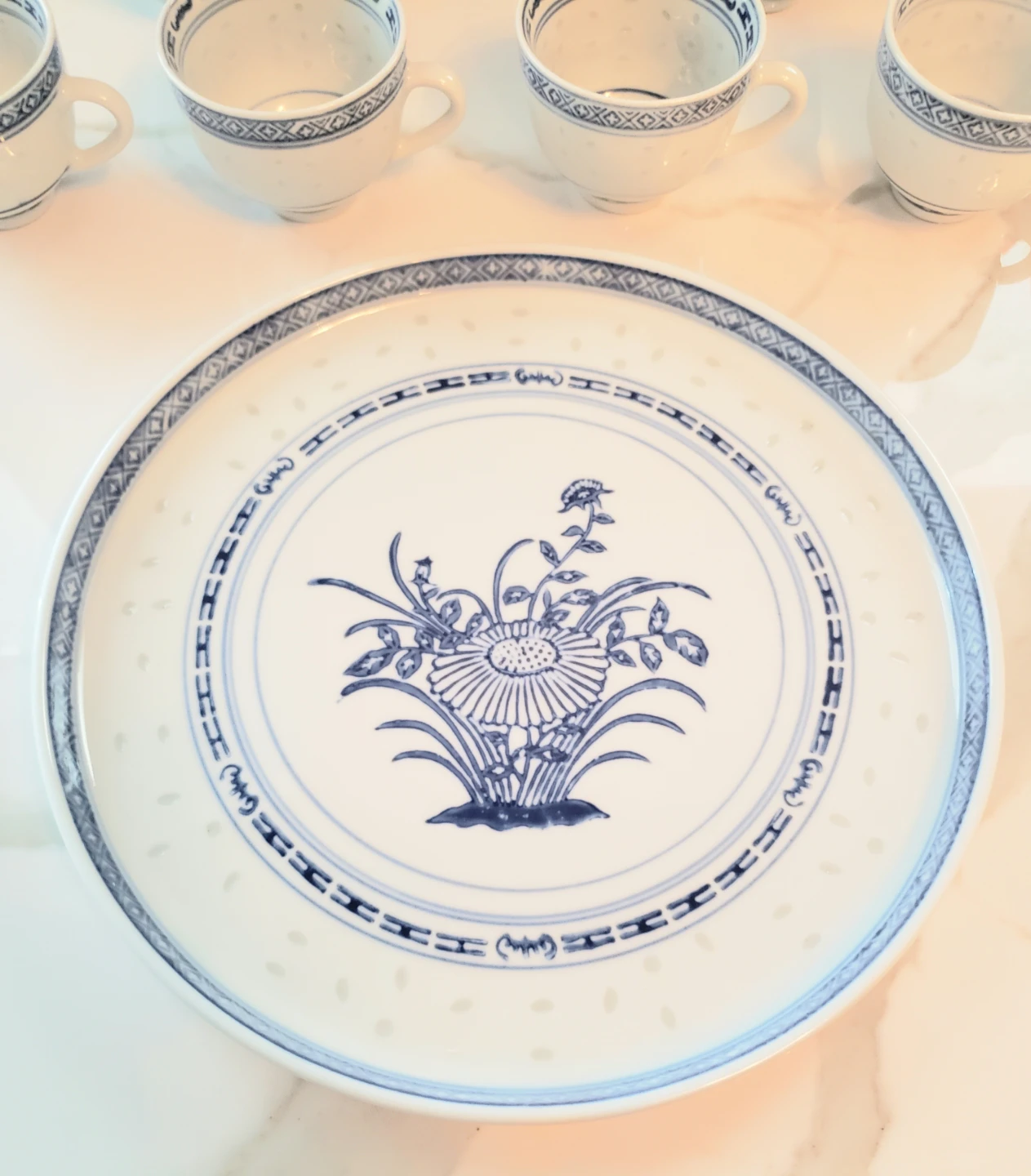 New Rice Grain Pattern Porcelain Set $15 for All - photo 2