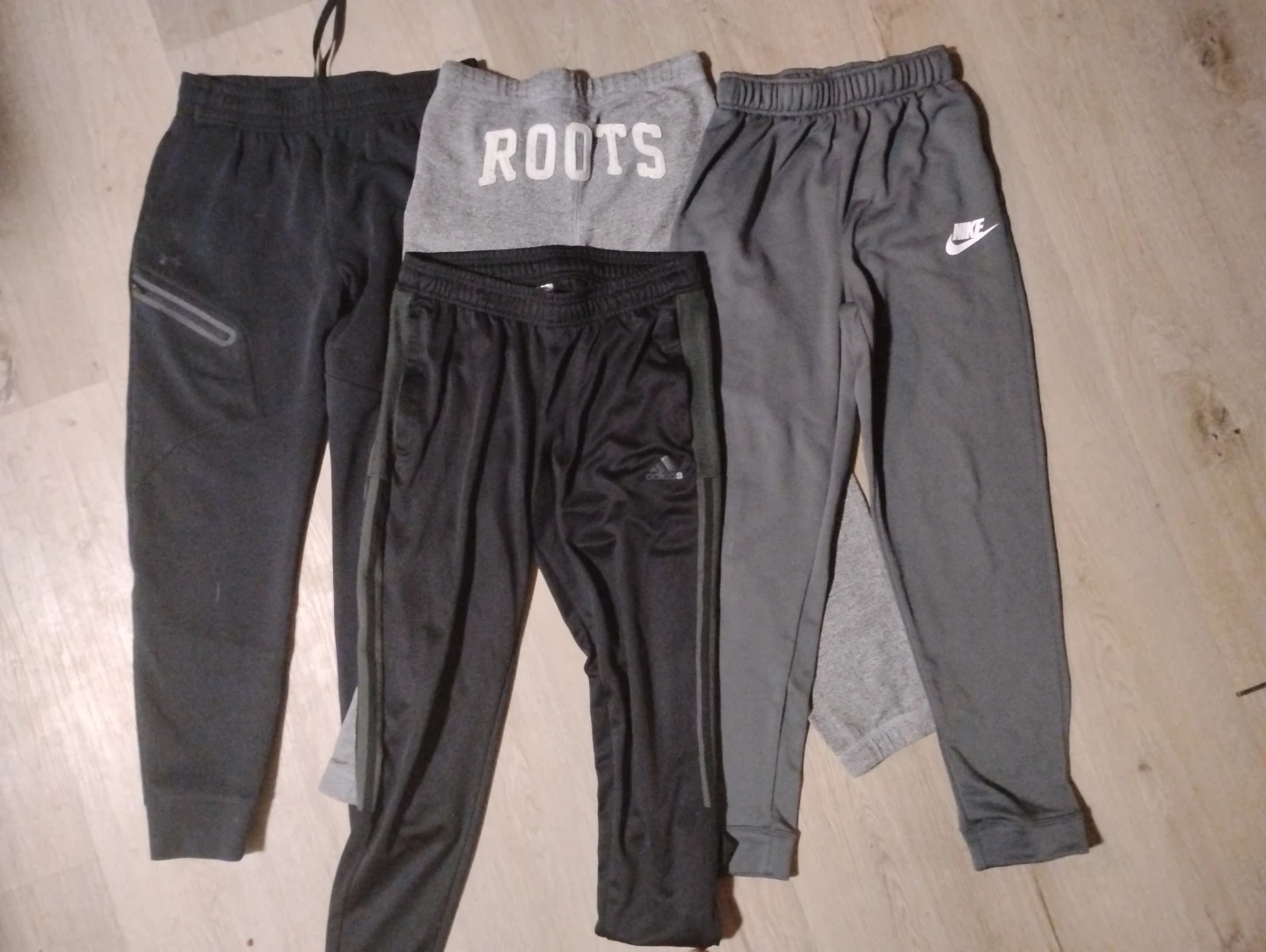 Nike, Adidas, Roots, and Under Armour