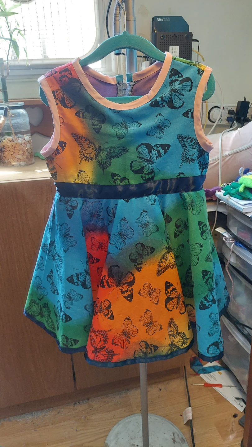 Handmade Rainbow Butterfly Dress