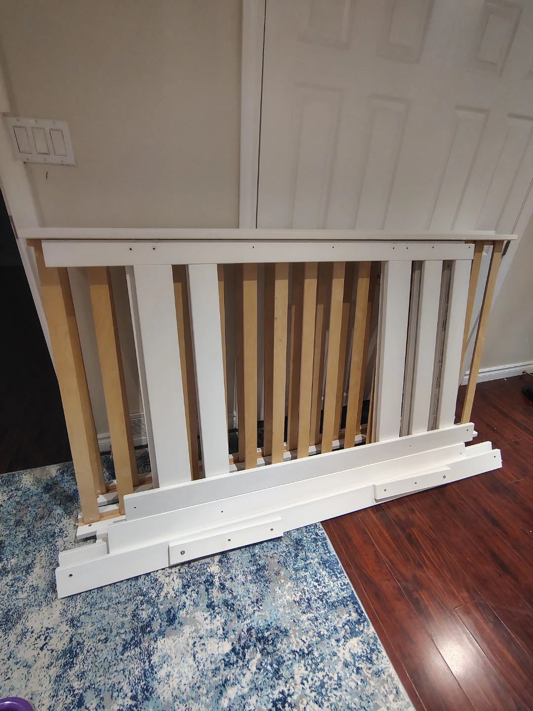 White Wooden Bunk Bed Frame - photo 4