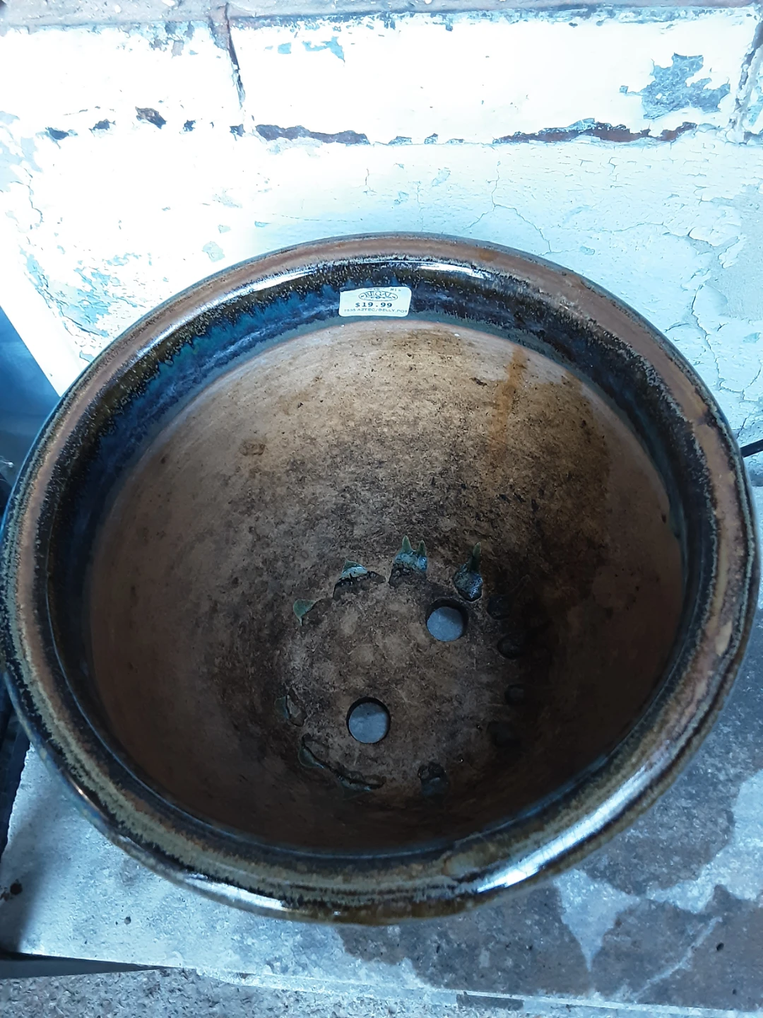 Glazed Ceramic Planter Pot 9 inch - photo 2