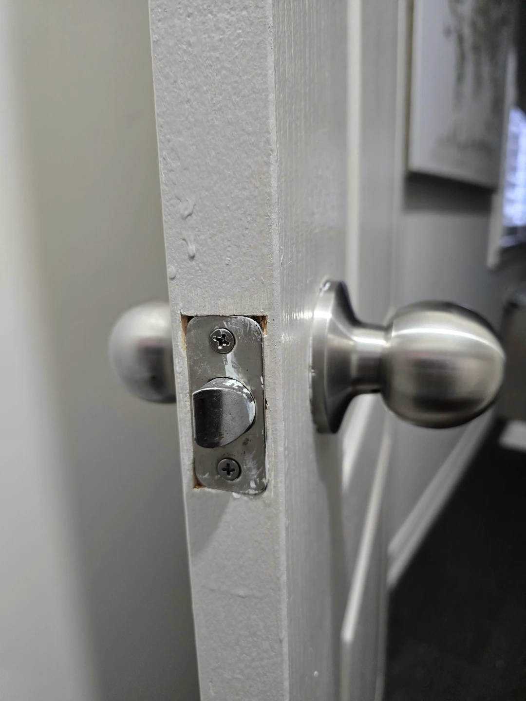 Brushed Nickel Door Knob Set - photo 2