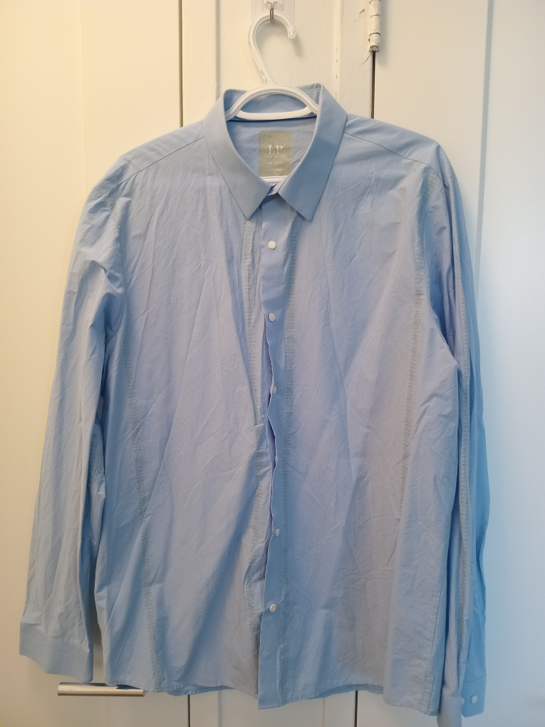 Light Blue Long Sleeve Button-Up Shirt