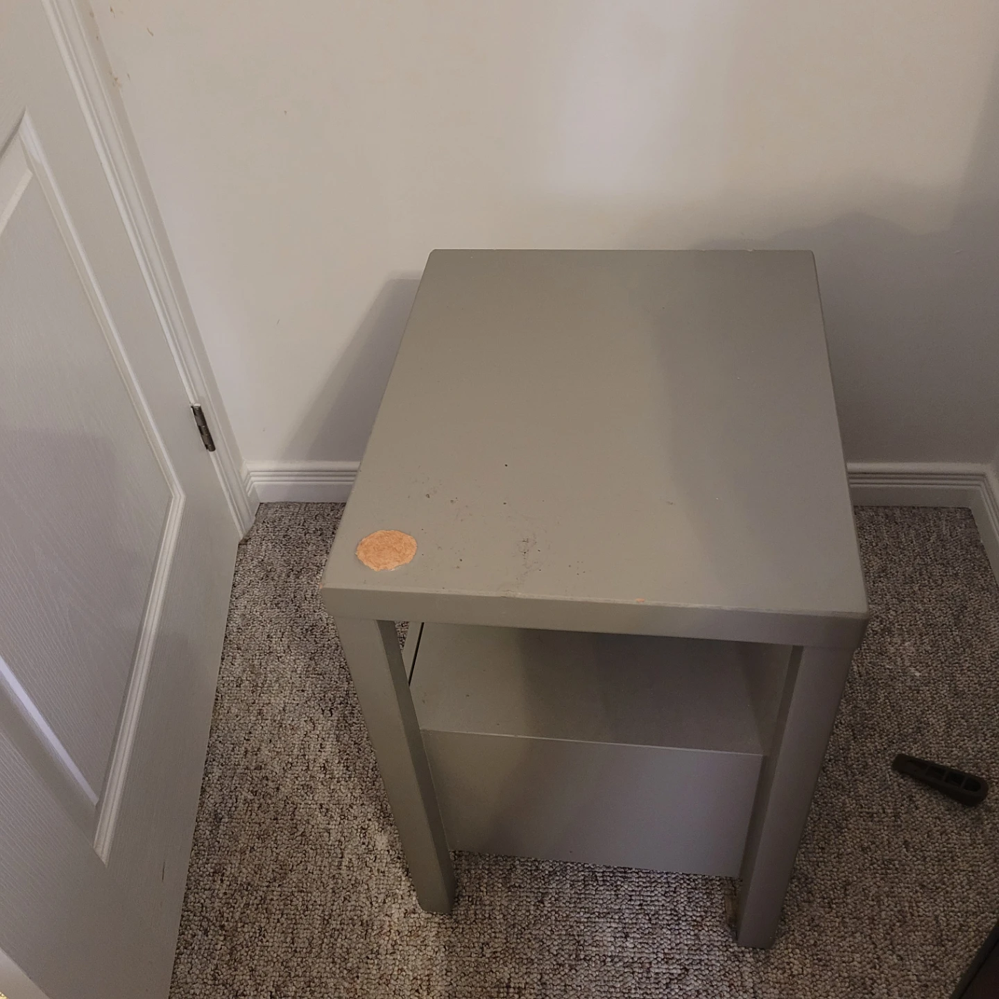 Grey End Table with Drawer - photo 4